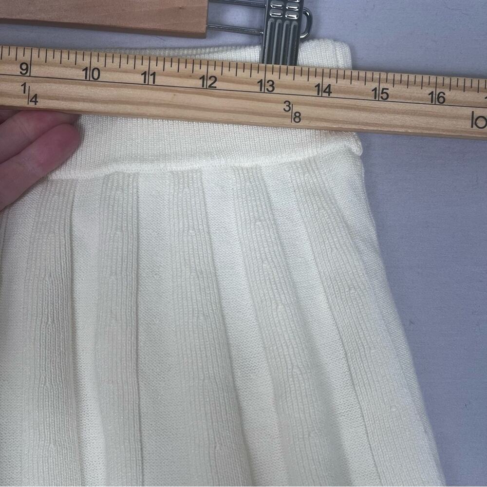 Sincerely Jules White Knit Pleated Tennis Skort Skirt Womens Large Varsity NWT - Picture 8 of 11